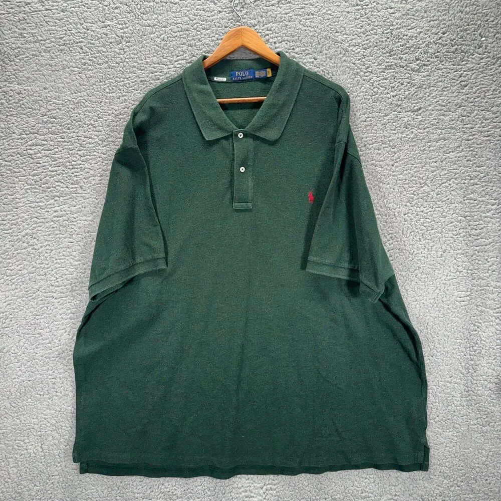 Polo Ralph Lauren Short Sleeve Mens 5XB Green Red Pony Polo Shirt